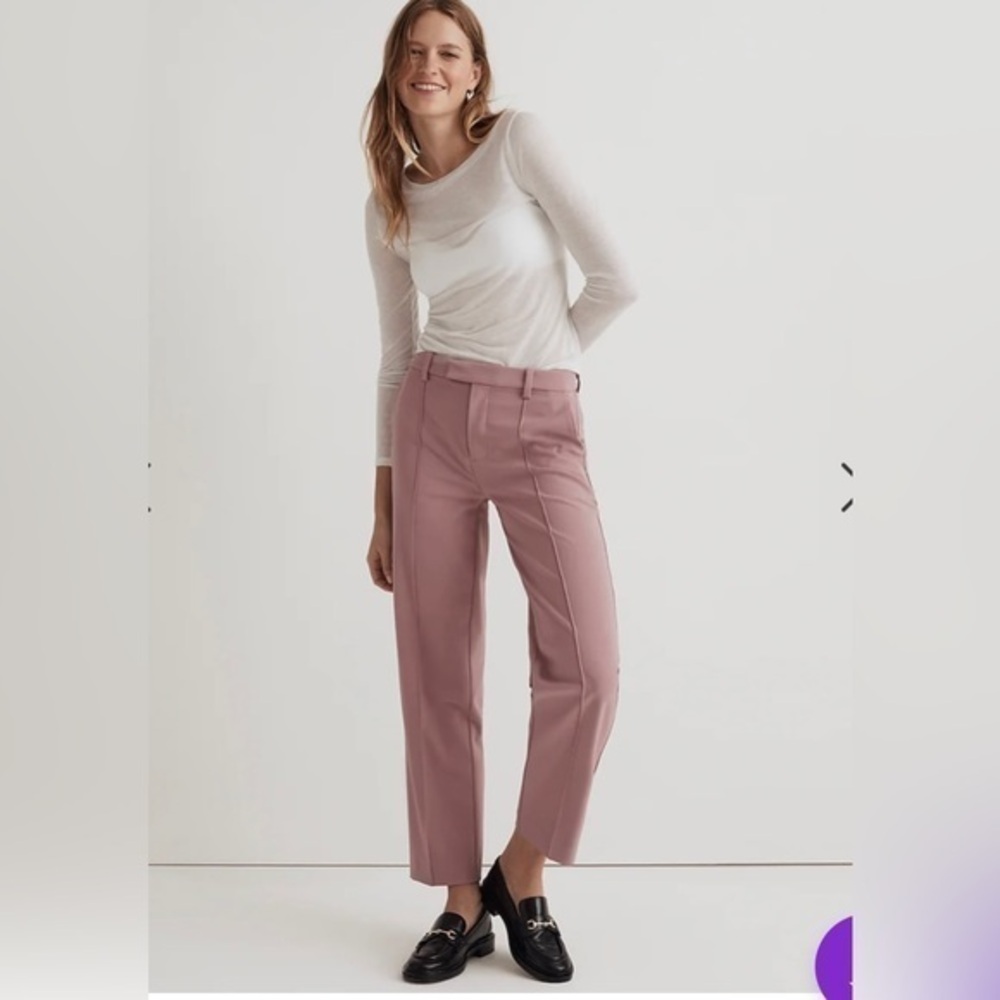 NWT Madewell Fairbanks Pants size 10 in Rosewood Pink